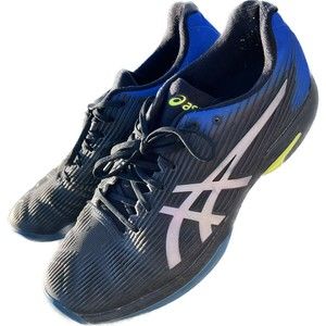 Asics Solution Speed FF Running Shoes Men Size 10.5 Black Lime Sneakers 1041A054